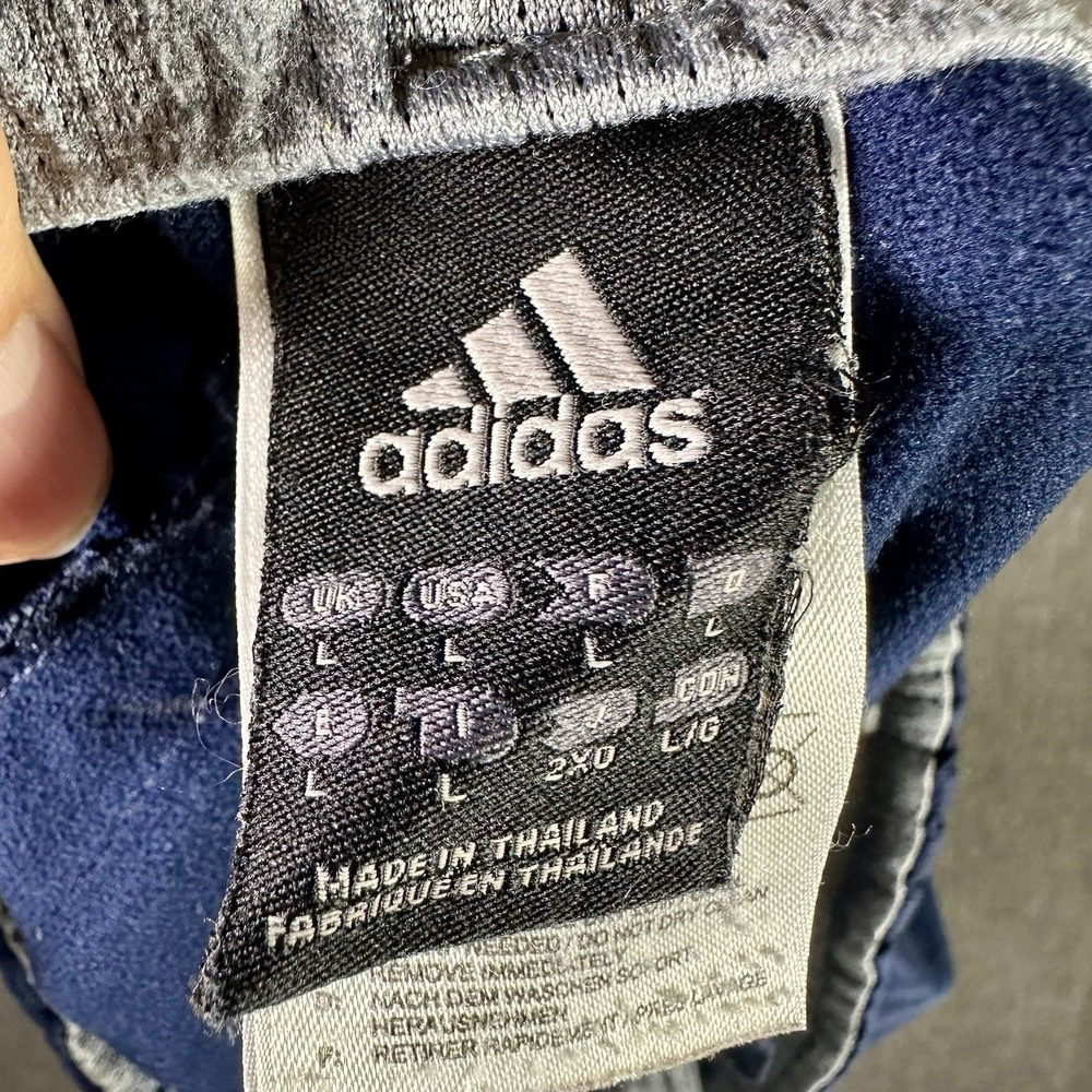 Adidas Sweatpants Mens Size Large Navy Blue ActiveWear Pocket Zipper - Picture 3 of 5